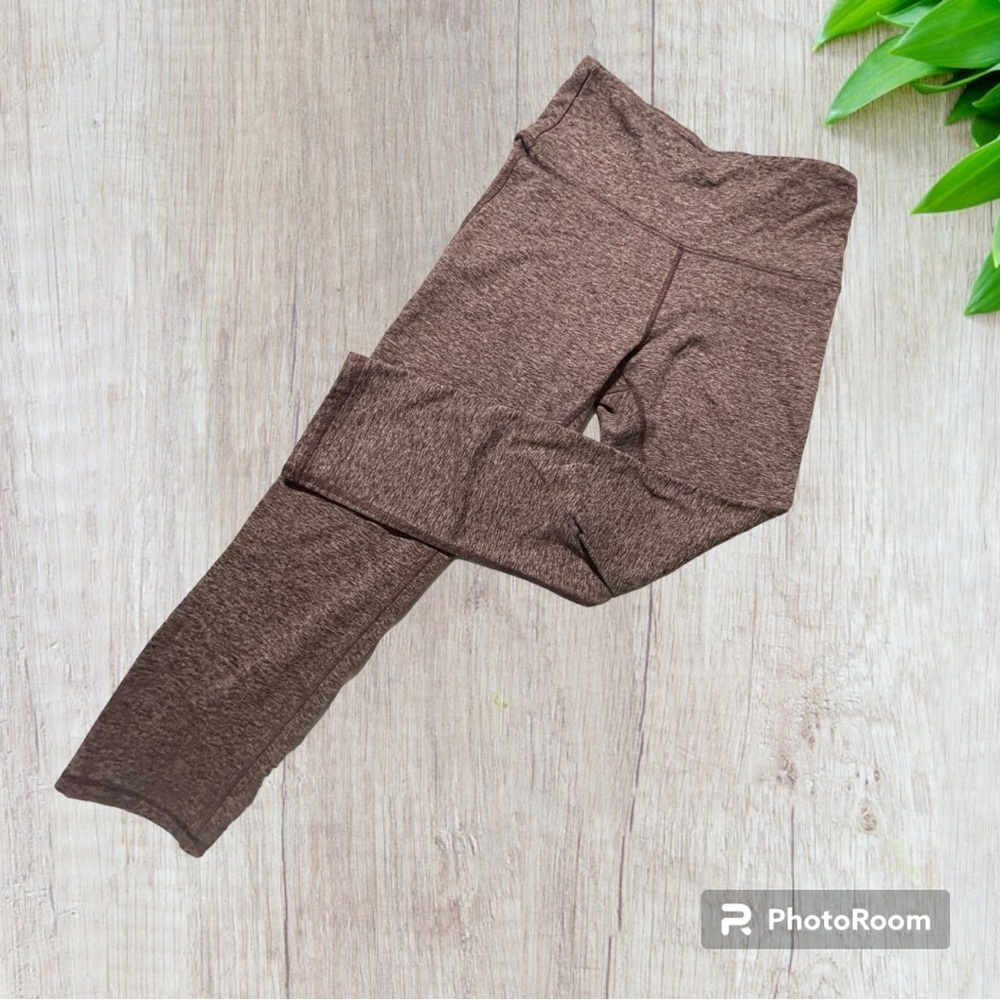 Zobha "Melange" Heather Fig Ankle Athletic Leggings size small.